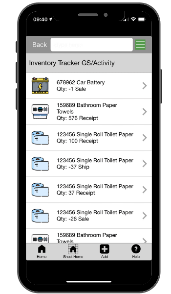 Inventory Tracker app template